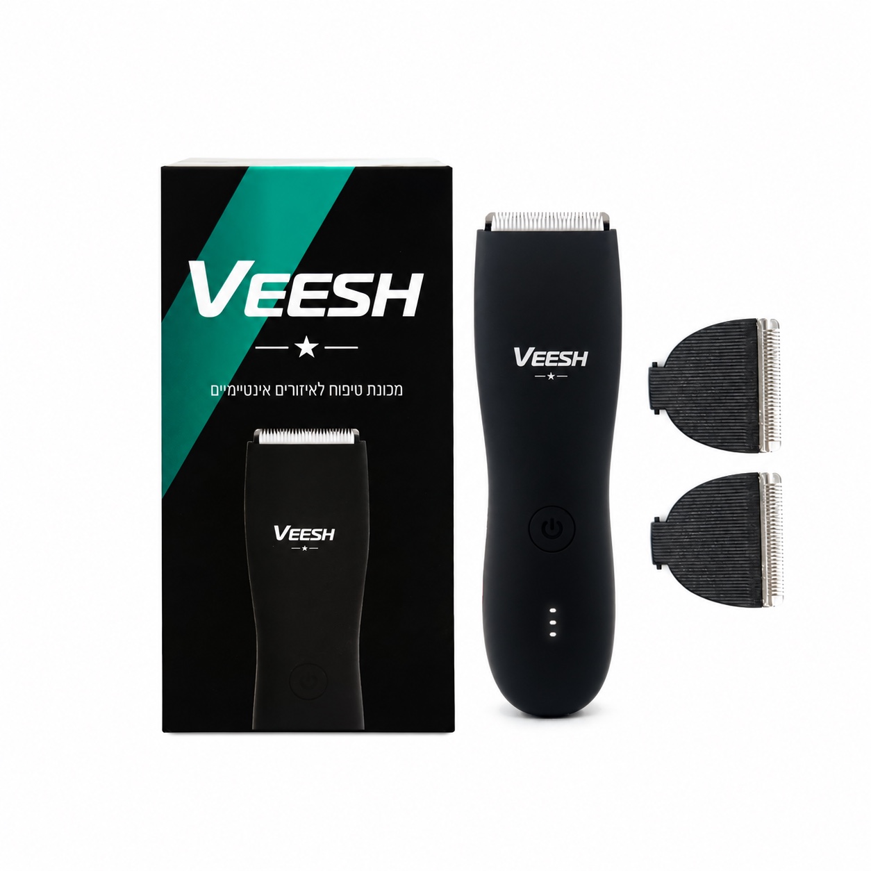 חבילת מכונת Veesh לגוף ושני להבים חלופיים