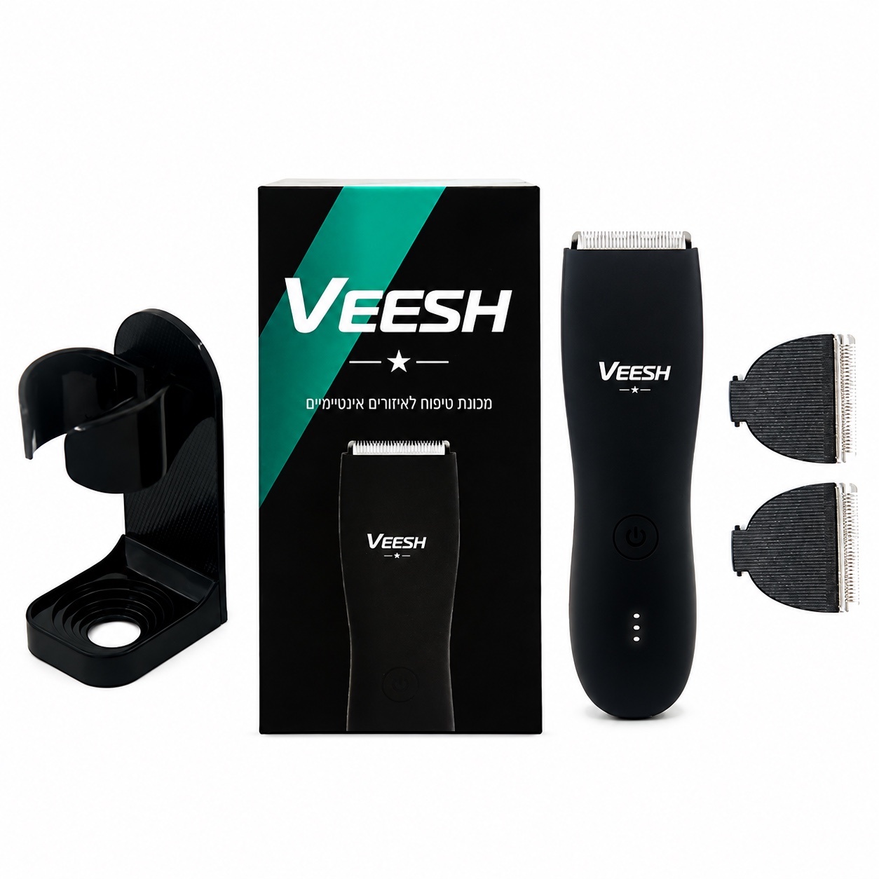 חבילת מכונת Veesh לגוף עם שני להבים חלופיים ומתלה